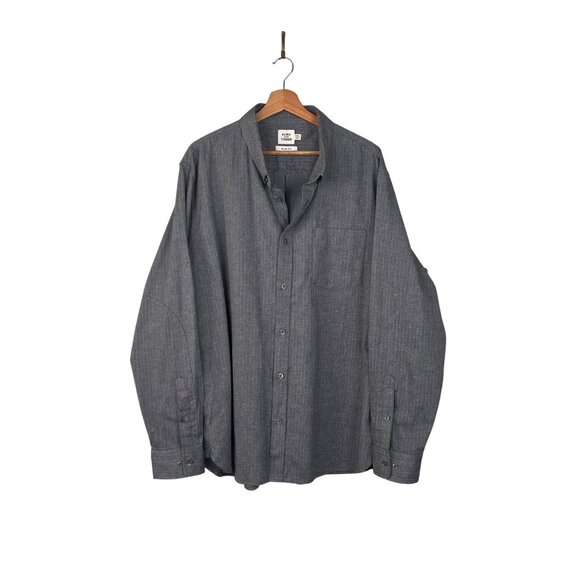 Flint and Tinder Mens Gray Slim Fit Button Down Shirt Long Sleeve Mens Sz. 3XL - Picture 1 of 5